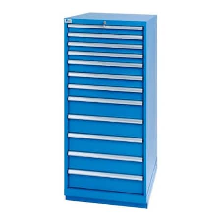 Lista International Lista 12 Drawer Standard Width Cabinet - Bright Blue, Individual Lock XSSC1350-1234BBRG